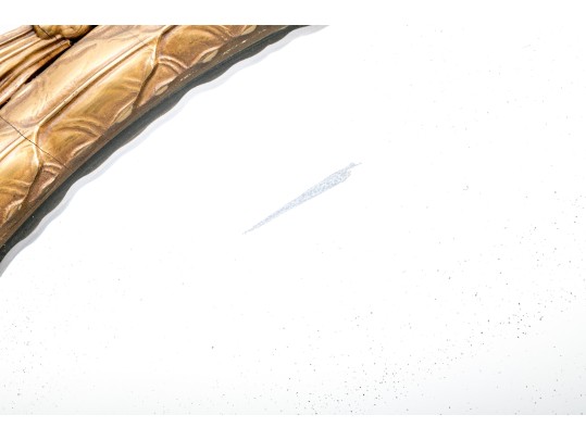 Antique Carved And Gilt Mirror With Eagle Crest