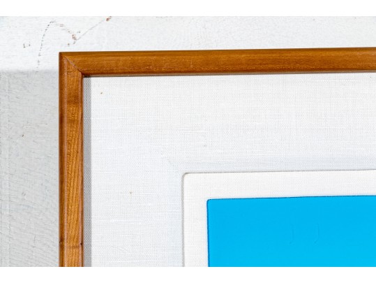 Doug West (Am., B.1947) Color Screen Print, Abstract Western Landscape 