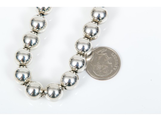 Tiffany & Co. Polished Sterling Beaded Bracelet