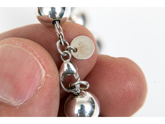 Tiffany & Co. Polished Sterling Beaded Bracelet