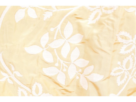 Pair Of Custom Pinch Pleat Lined Silk Drapes With Tiebacks - PAIR #2