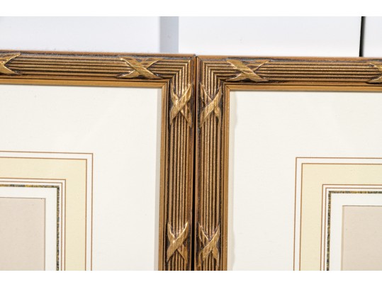 Pair Of Fine J. Pocker & Son Gilt Framed European Color Song Bird Lithographs