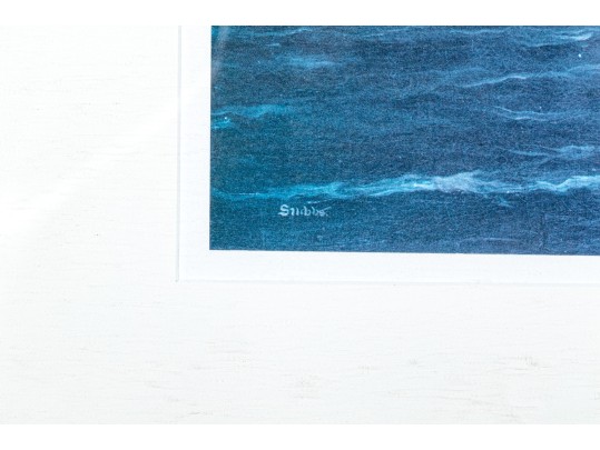 After Wm. Pierce Stubbs (Am., 1842-1909) Maritime Color Print, The Schooner 