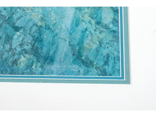 Johannes Steinhoff (Germany, 1913-1994) Signed Color Print, WWII Aviation With Two Fighter Aircraft