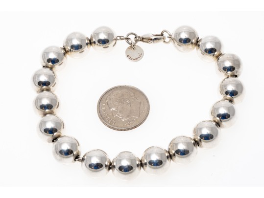 Tiffany & Co. Polished Sterling Beaded Bracelet