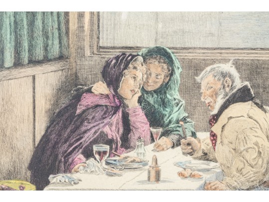 After Wm. Dendy Sadler (Am., 1854-1923) Judicial Color Etching, 