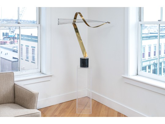 Curtis Jere Modern Metal Sculpture On Stand 