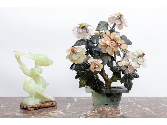 Vintage Collection Of Chinese Carved Stone Sculptures