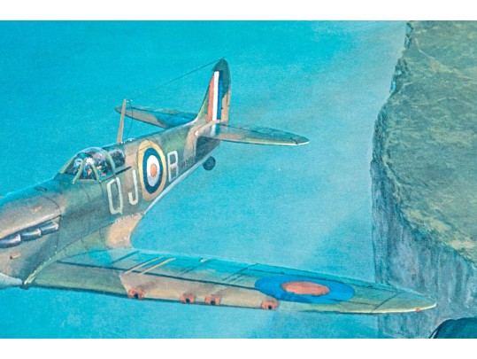 Johannes Steinhoff (Germany, 1913-1994) Signed Color Print, WWII Aviation With Two Fighter Aircraft