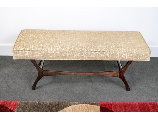 Mid Century Upholstered Bench