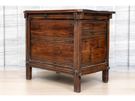 Handsome Carved Wood Storage Chest