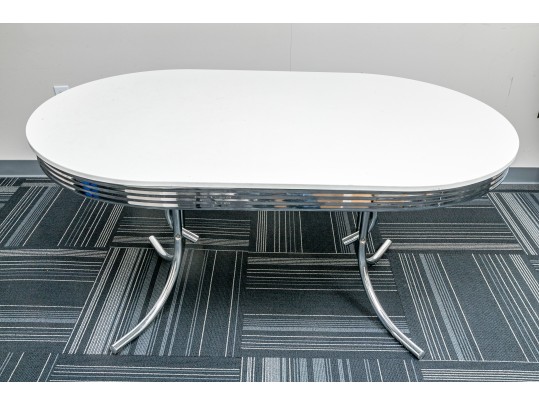 Retro Style Chrome Dining Table By Coaster