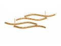 Stylish 14K Wave Bar Earrings