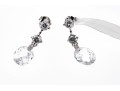 Dazzling White Zirconia And Sterling Silver Drop Earrings