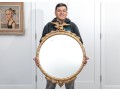 Antique Carved And Gilt Mirror With Eagle Crest