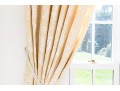 Pair Of Custom Pinch Pleat Lined Silk Drapes With Tiebacks - PAIR #4