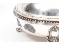 Pair Of Antique Silver Plate Chafing Dished, With Bead Motif Edging And Finials