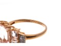 Morganite And Diamond 14K Rose Gold Ring, Size 7