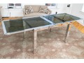 Contemporary Glass And Chrome Dining Table 