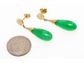Vibrant 14K Jadeite Drop Earrings