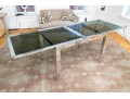 Contemporary Glass And Chrome Dining Table 