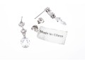 Dazzling White Zirconia And Sterling Silver Drop Earrings