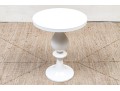 Contemporary White End Table 