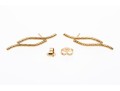 Stylish 14K Wave Bar Earrings