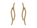 Stylish 14K Wave Bar Earrings