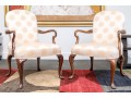 Pair Of Quality Kindel Furniture Georgian Style Armchairs