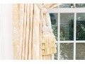 Pair Of Custom Pinch Pleat Lined Silk Drapes With Tiebacks - PAIR #2