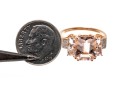 Morganite And Diamond 14K Rose Gold Ring, Size 7