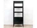 Quality Crate & Barrel Black Wood Etagere