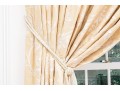 Pair Of Custom Pinch Pleat Lined Silk Drapes With Tiebacks - PAIR #2