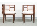 Pair Of Vintage Deco Style Tub Armchairs Imported For Najarian Furniture