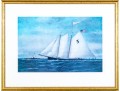 After Wm. Pierce Stubbs (Am., 1842-1909) Maritime Color Print, The Schooner 
