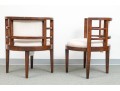 Pair Of Vintage Deco Style Tub Armchairs Imported For Najarian Furniture