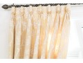 Pair Of Custom Pinch Pleat Lined Silk Drapes With Tiebacks - PAIR #6
