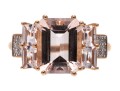 Morganite And Diamond 14K Rose Gold Ring, Size 7