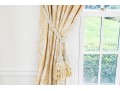 Pair Of Custom Pinch Pleat Lined Silk Drapes With Tiebacks - PAIR #6