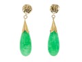Vibrant 14K Jadeite Drop Earrings