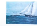 After Wm. Pierce Stubbs (Am., 1842-1909) Maritime Color Print, The Schooner 
