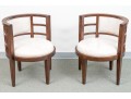 Pair Of Vintage Deco Style Tub Armchairs Imported For Najarian Furniture