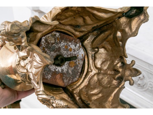 Pair Of French Brass Altar Candelabras