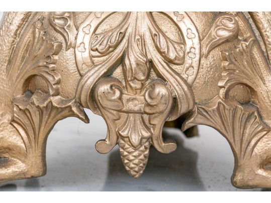 Pair Of French Brass Altar Candelabras