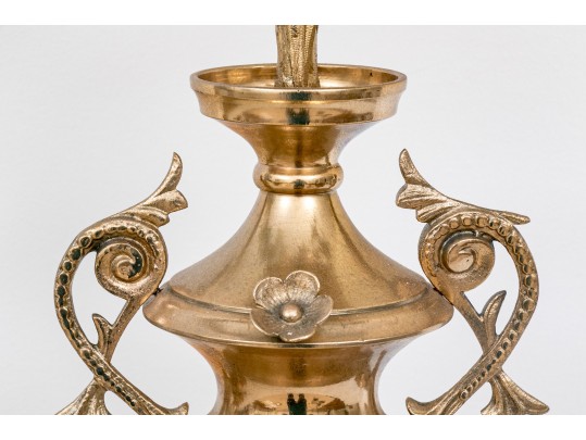 Pair Of French Brass Altar Candelabras