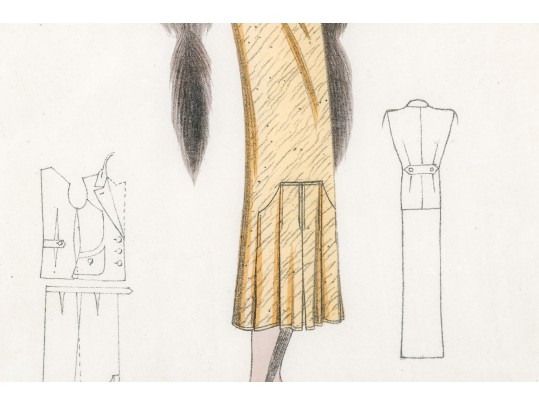 Croquis Artistiques Costumes - Manteaux, Winter 1934 Fashion Inspiration Print