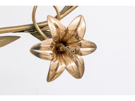 Pair Of French Brass Altar Candelabras