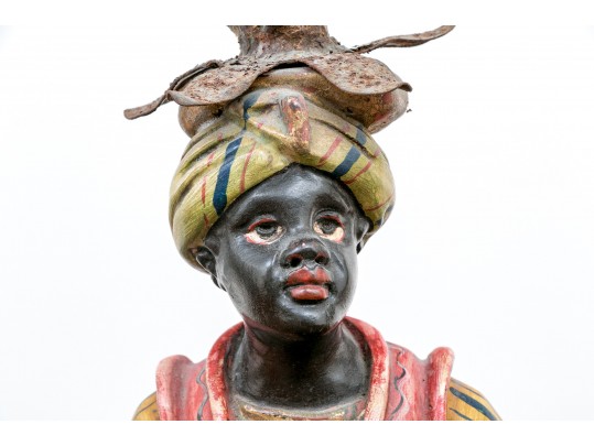 Captivating Continental Blackamoor Electrified Candelabras