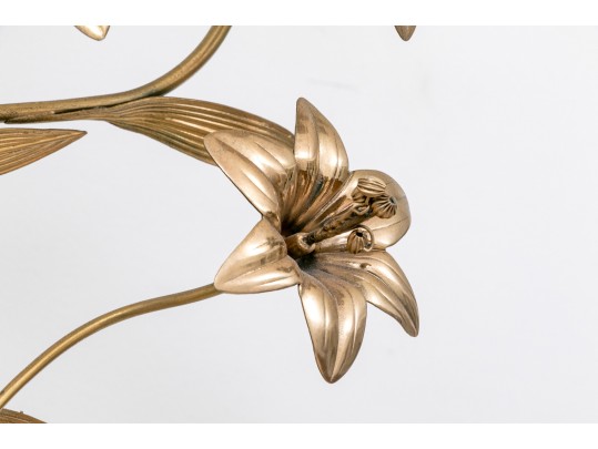 Pair Of French Brass Altar Candelabras